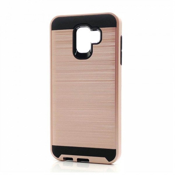 Wholesale Samsung Galaxy J6 2018 Armor Hybrid Case (Rose Gold)